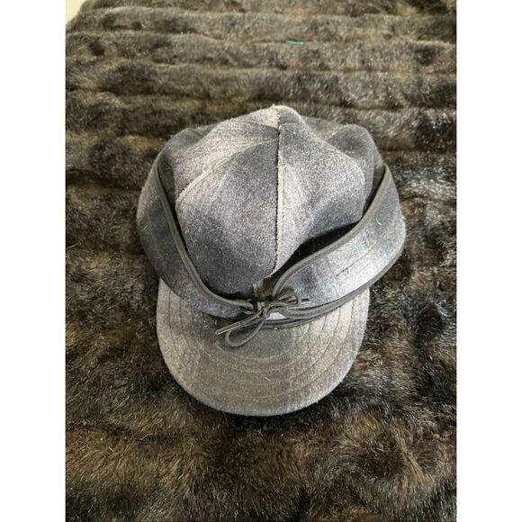 Stormy Kromer Original Kromer Cap Winter Wool Hat with Earflap Black/Gray 7 5/8 - Picture 1 of 5